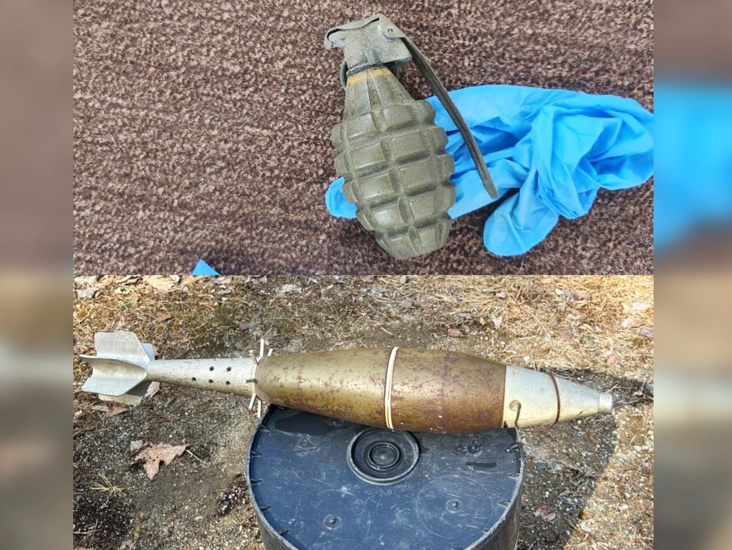 Police called after old military explosive weapons found
