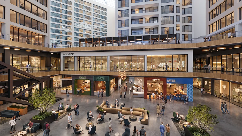 The Center's new food hall part of a multi-use transformation of former CNN site