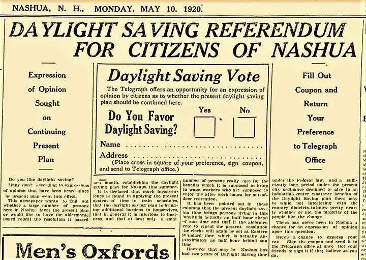 Granite Geek: N.H. has argued about Daylight Saving for more than 100 years. Here we are again