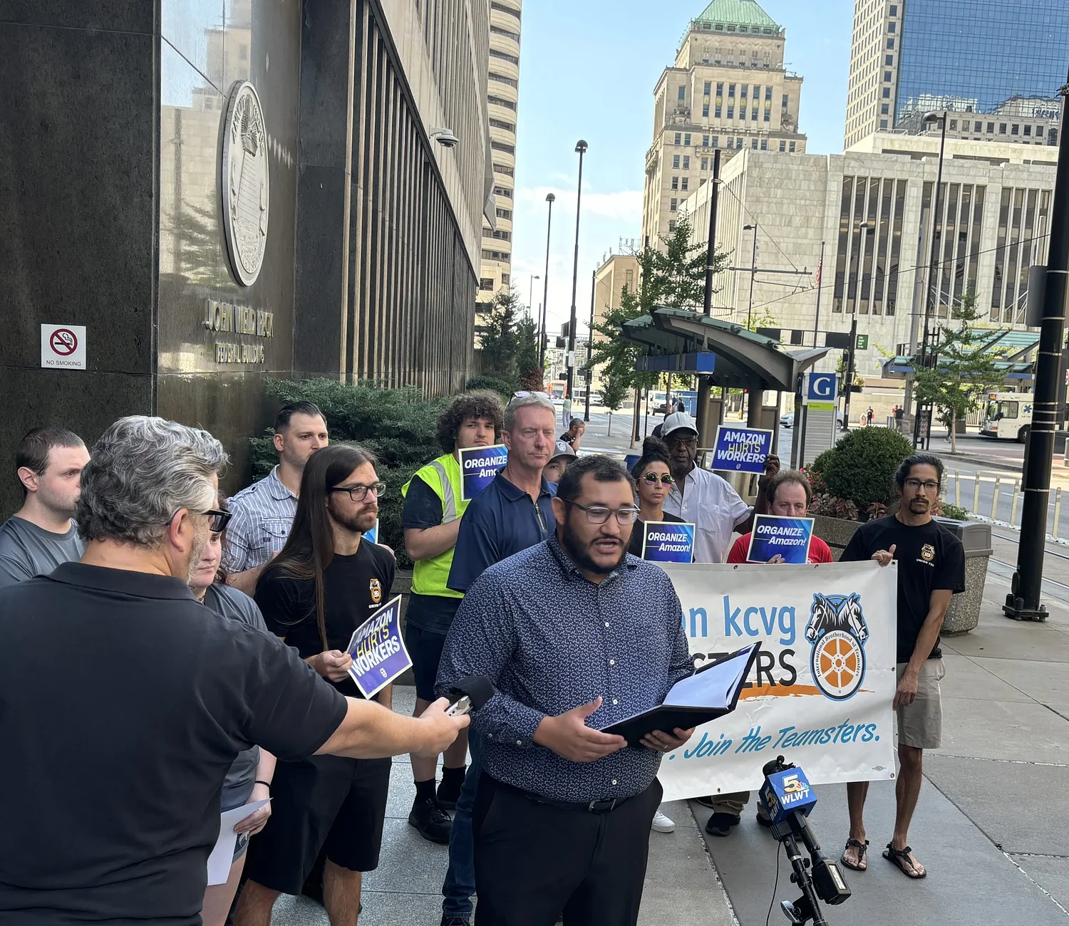 Organizing Amazon workers demand end to union-busting tactics at CVG hub