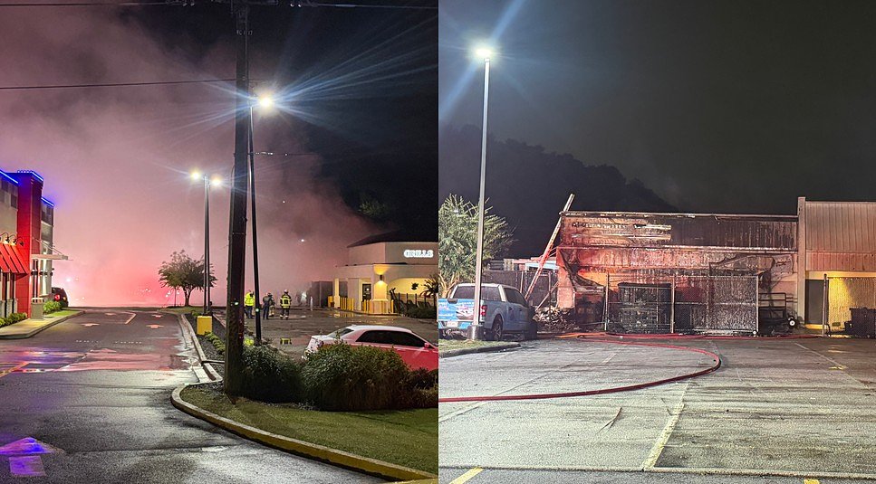 Fire erupts in chemical storage area behind Hollywood Outdoor Living in Vestavia Hills