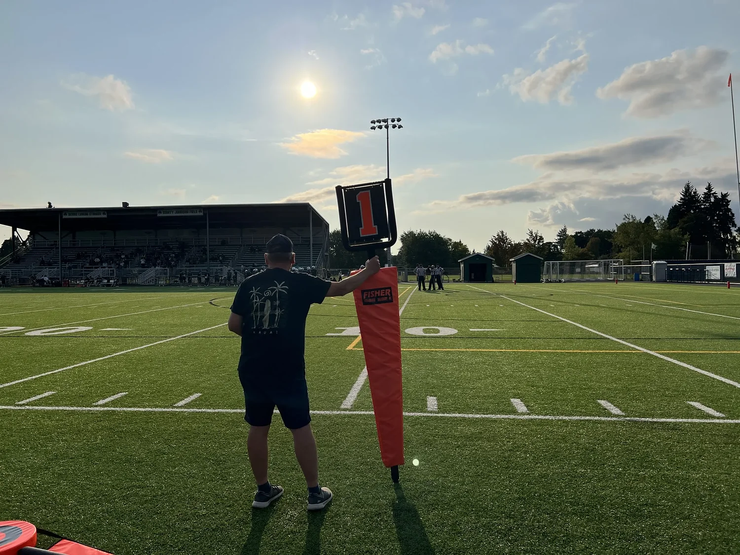 Here’s a case where standing on the sidelines is a weighty job indeed