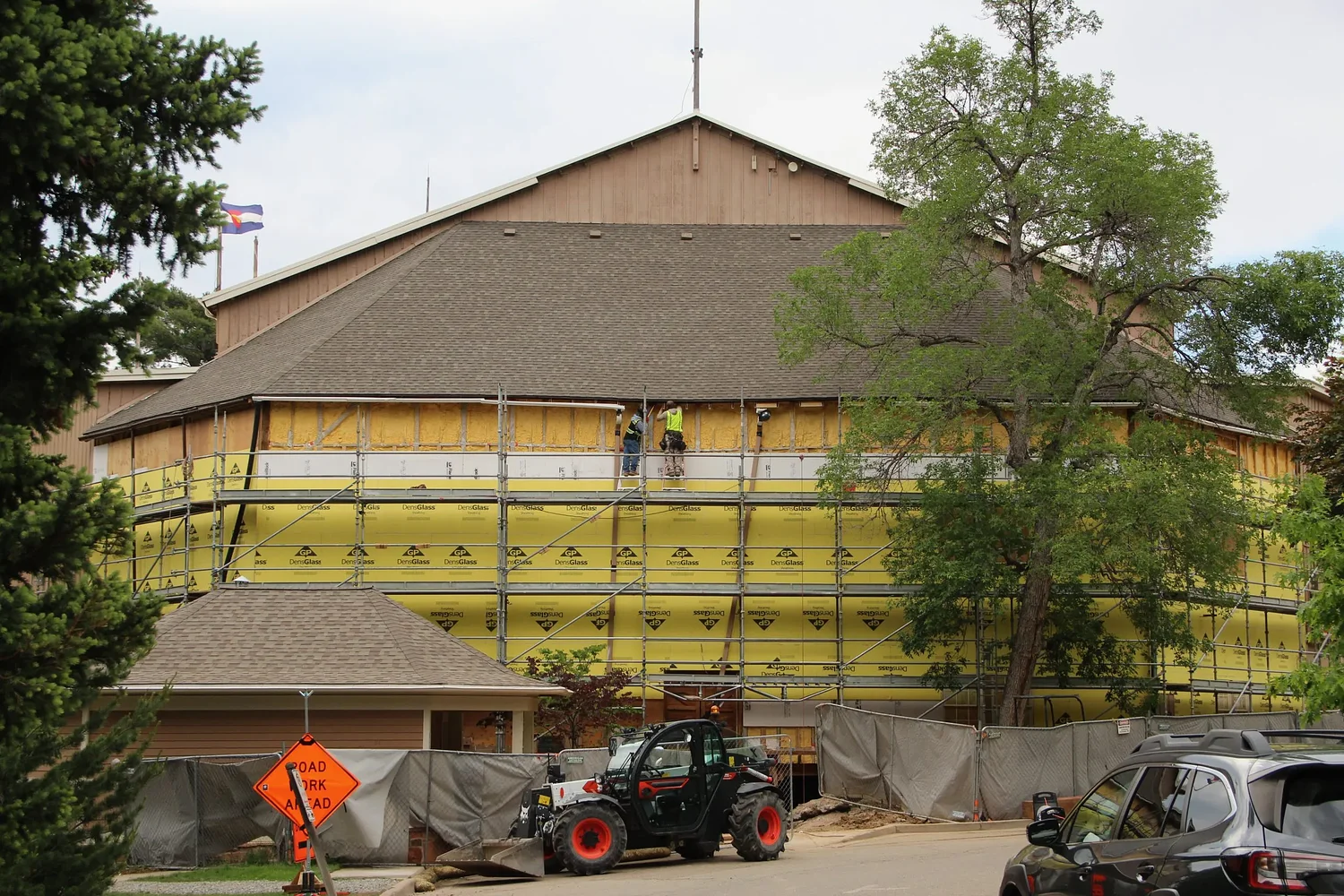Boulder's Chautauqua raced to winterize its historic auditorium for Sundance. A stop-work order followed.