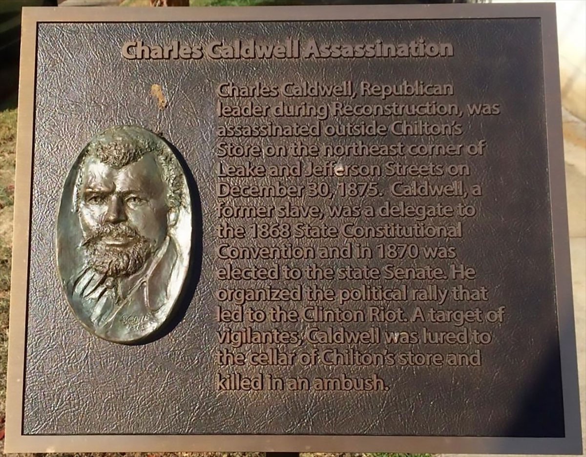 1875: Mob kills state Sen. Charles Caldwell