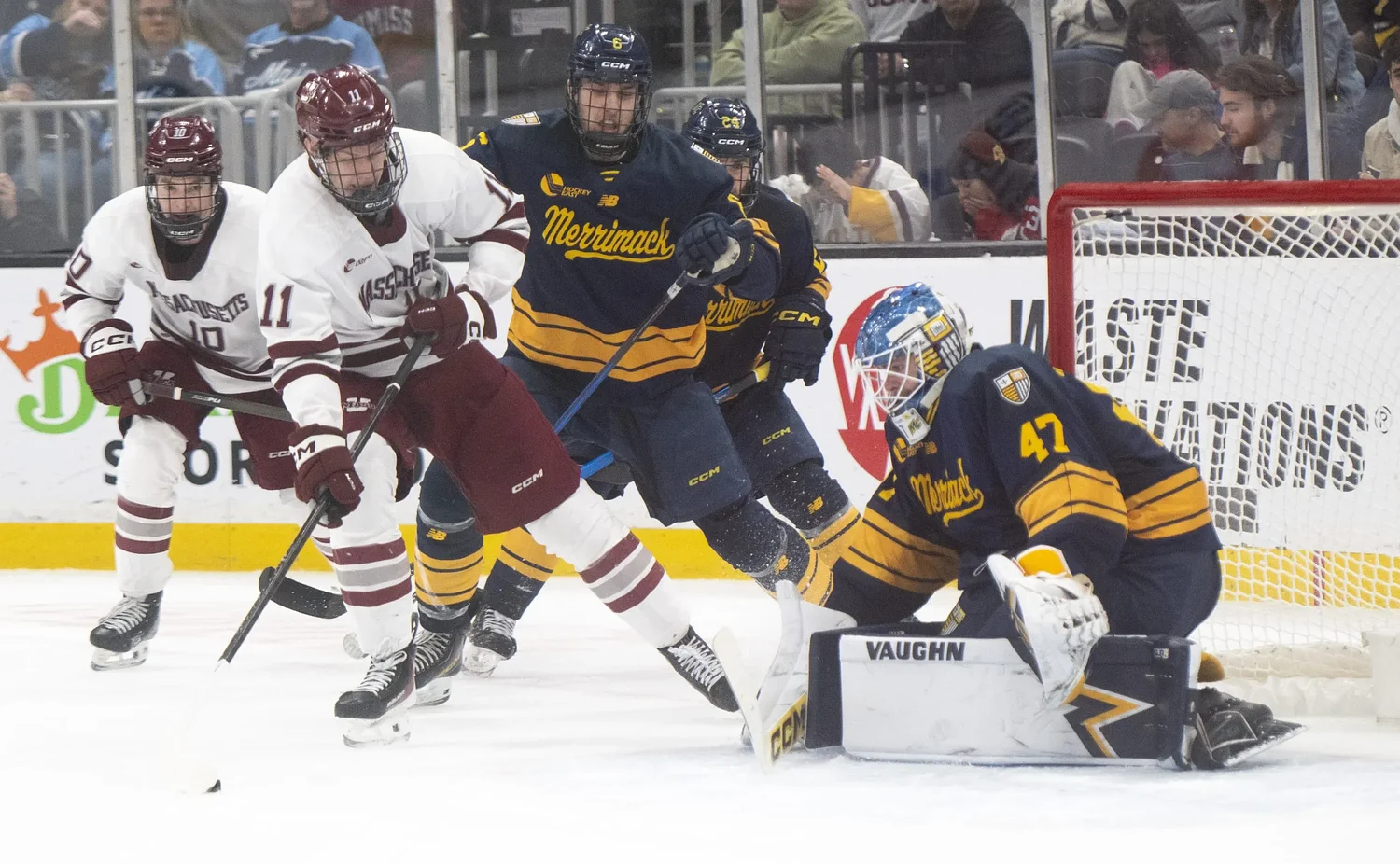 UMass hockey: Minutemen doomed by lack of finish in loss to Warriors in Hockey East semis