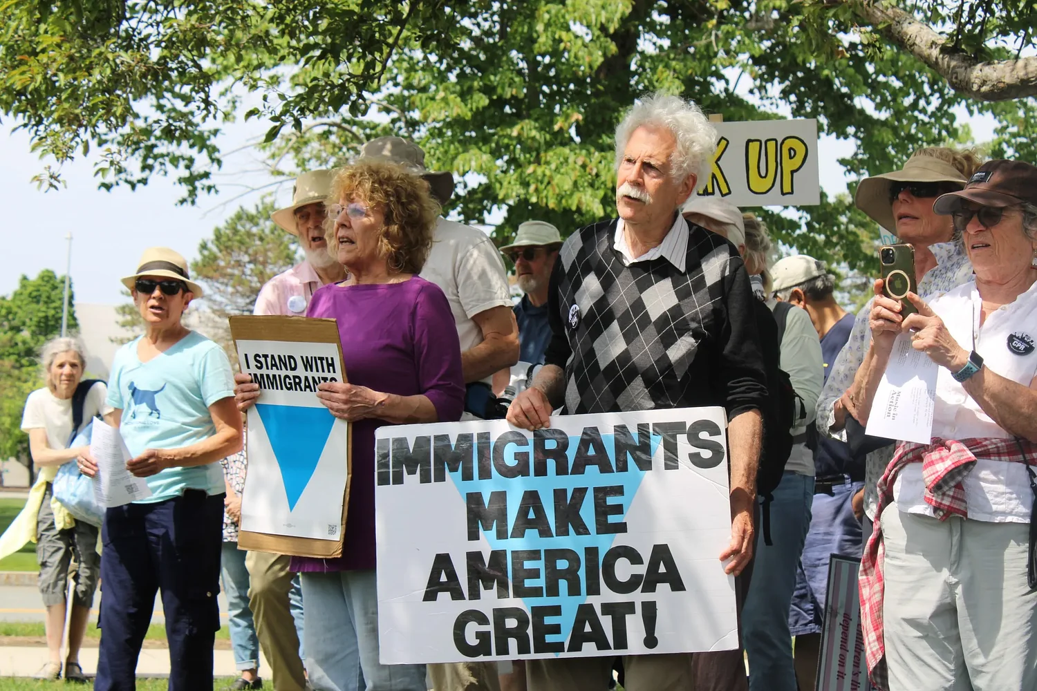 ‘A place to stand together’: Pioneer Valley residents participate in weekly protest outside ICE headquarters