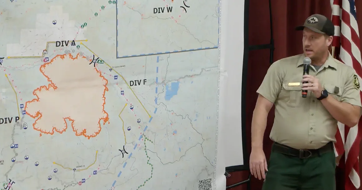 Expanding Emigrant Fire fed by ‘logs stacked on top of each other,’ official says