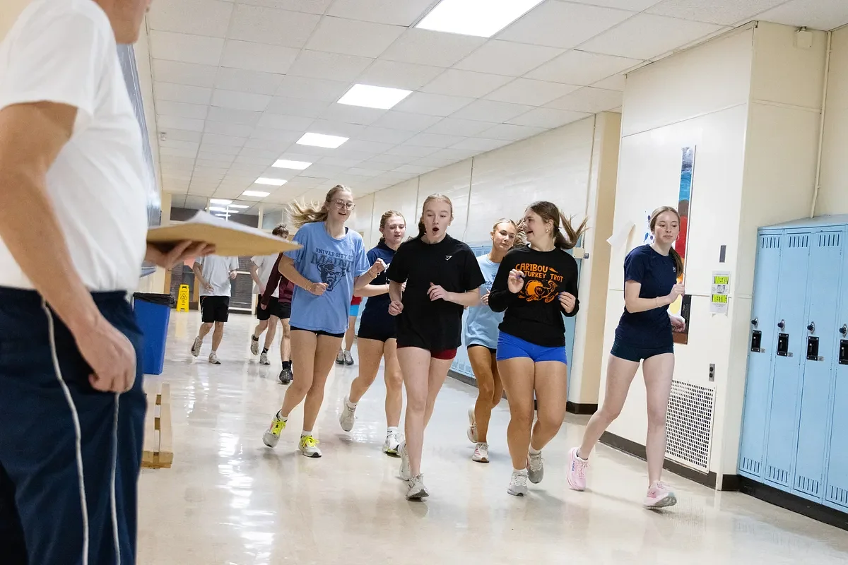 Maine’s northernmost indoor track team has no track. It still thrives