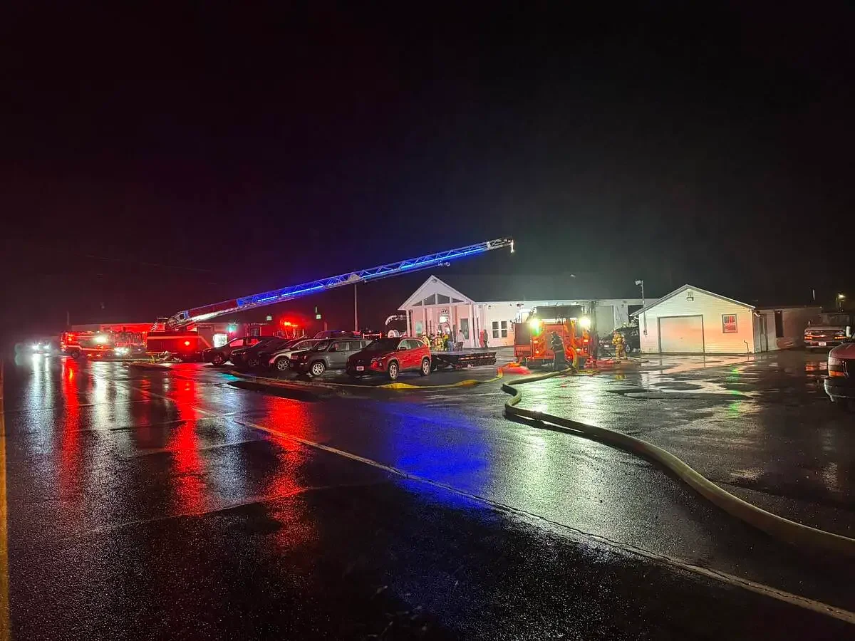 Fire damages Hermon business on Thanksgiving