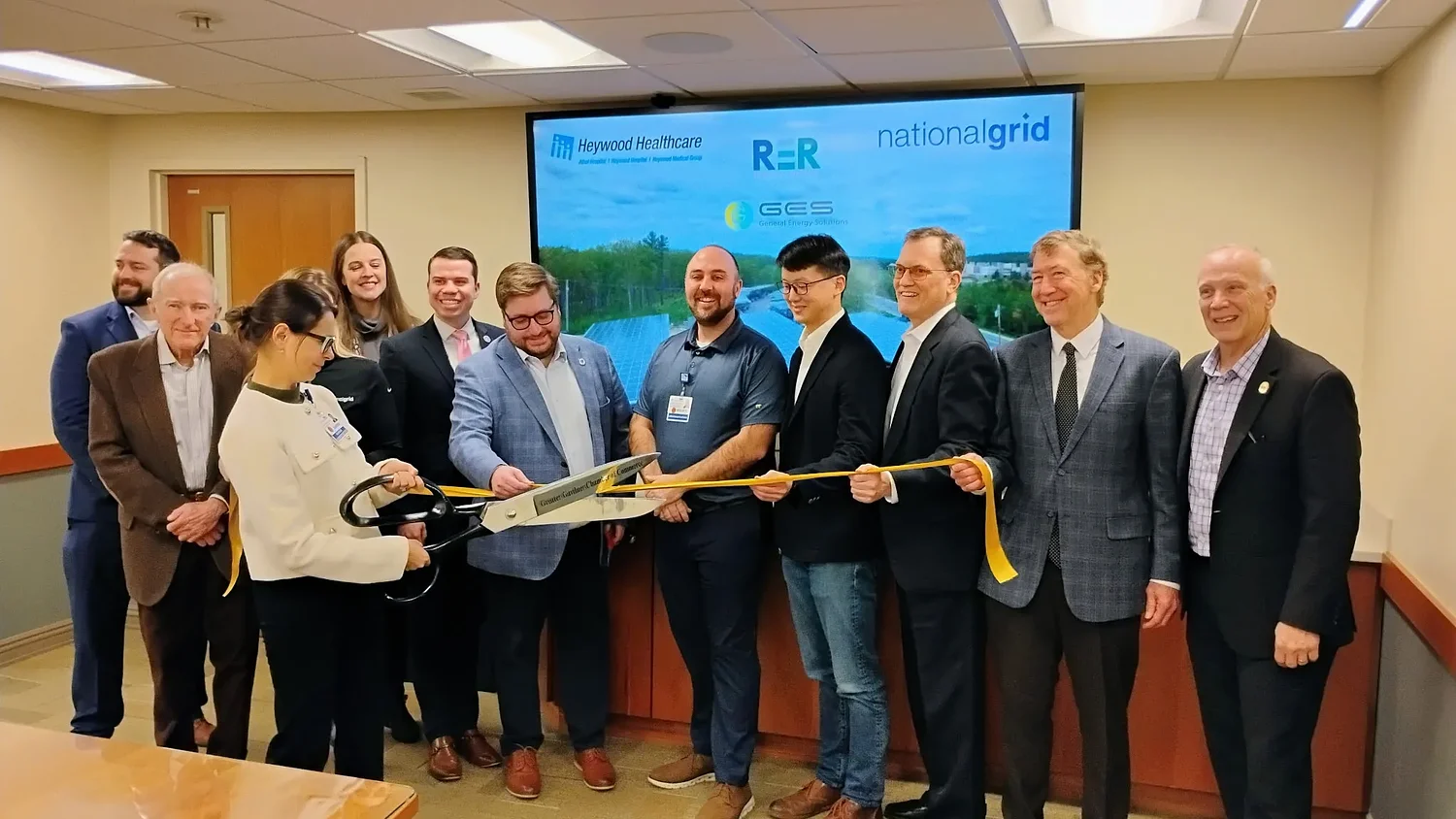 Ribbon cut on solar array at Heywood Hospital