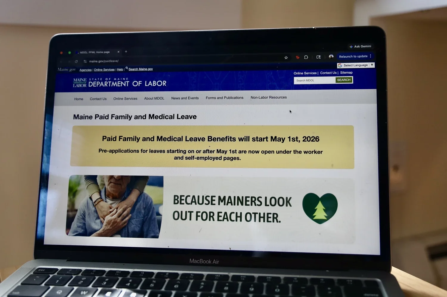 Maine now accepting applications for paid family and medical leave