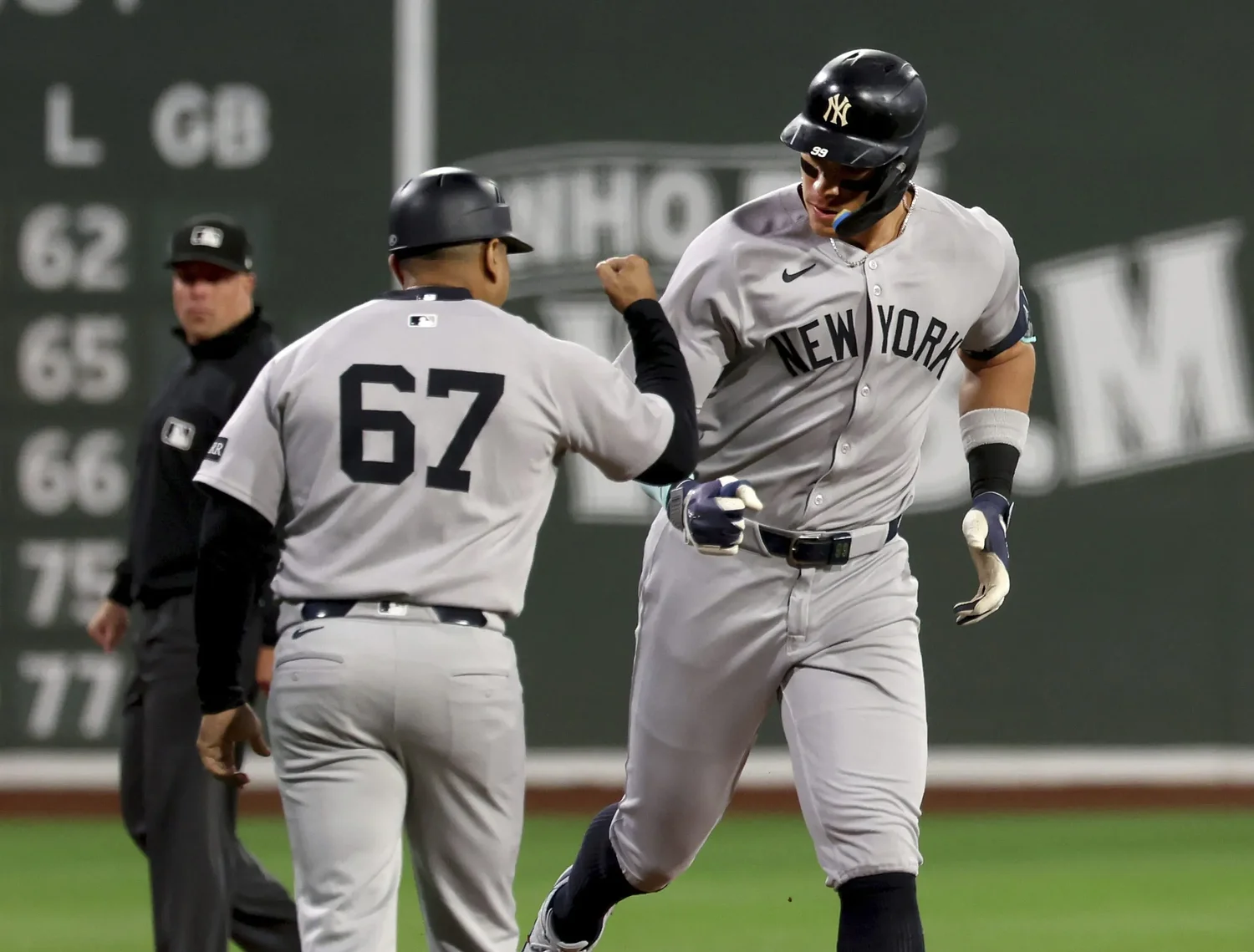 Judge passes DiMaggio, Gil pitches 6 no-hit innings as Yankees beat Red Sox 4-1