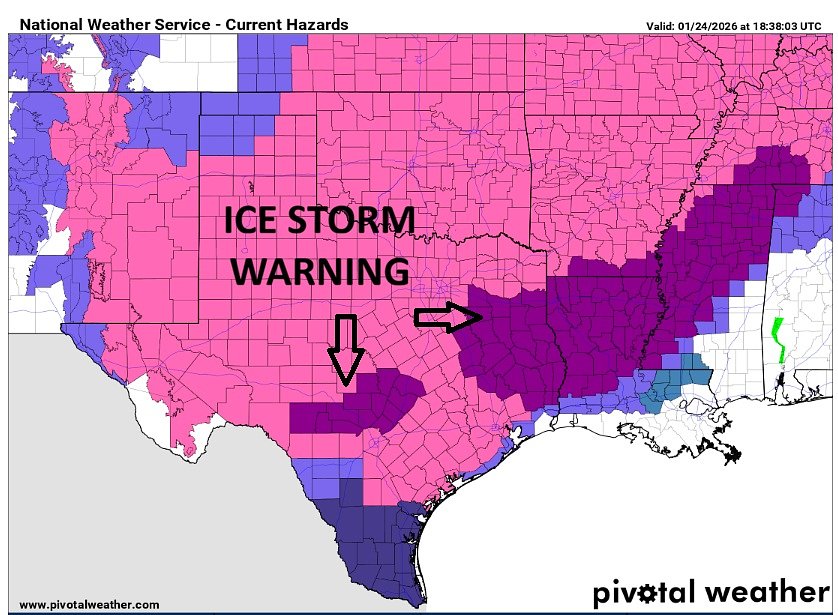 Ice storm warning is now in effect for Central Texas. What does that mean?