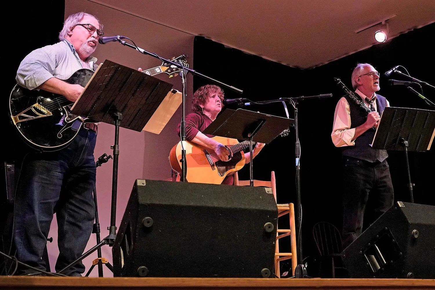 Acoustic trio Off The Cuff at DubHub/Dublin Community Center on Saturday