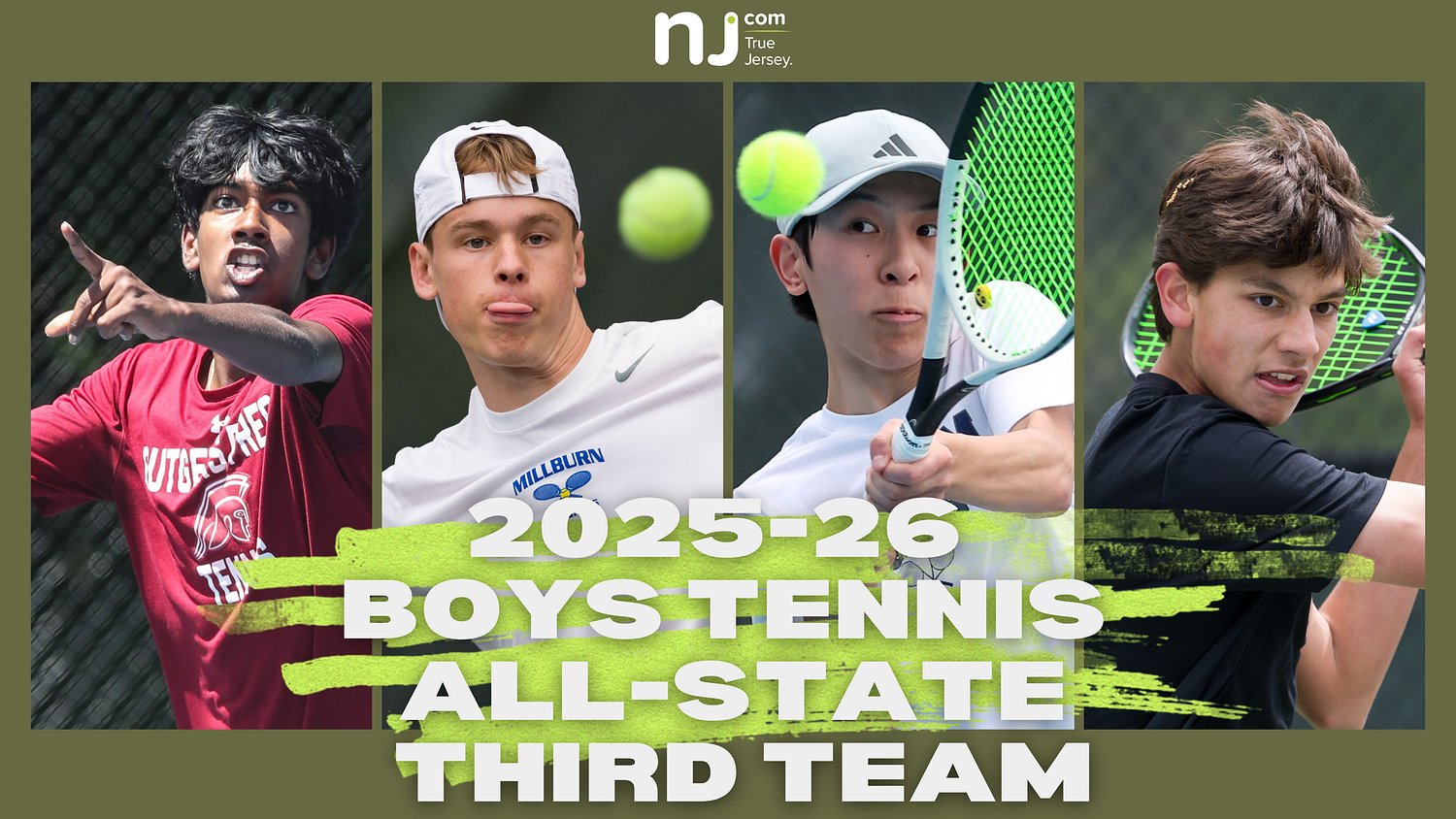 N.J. Boys Tennis All-State Third Team, 2026