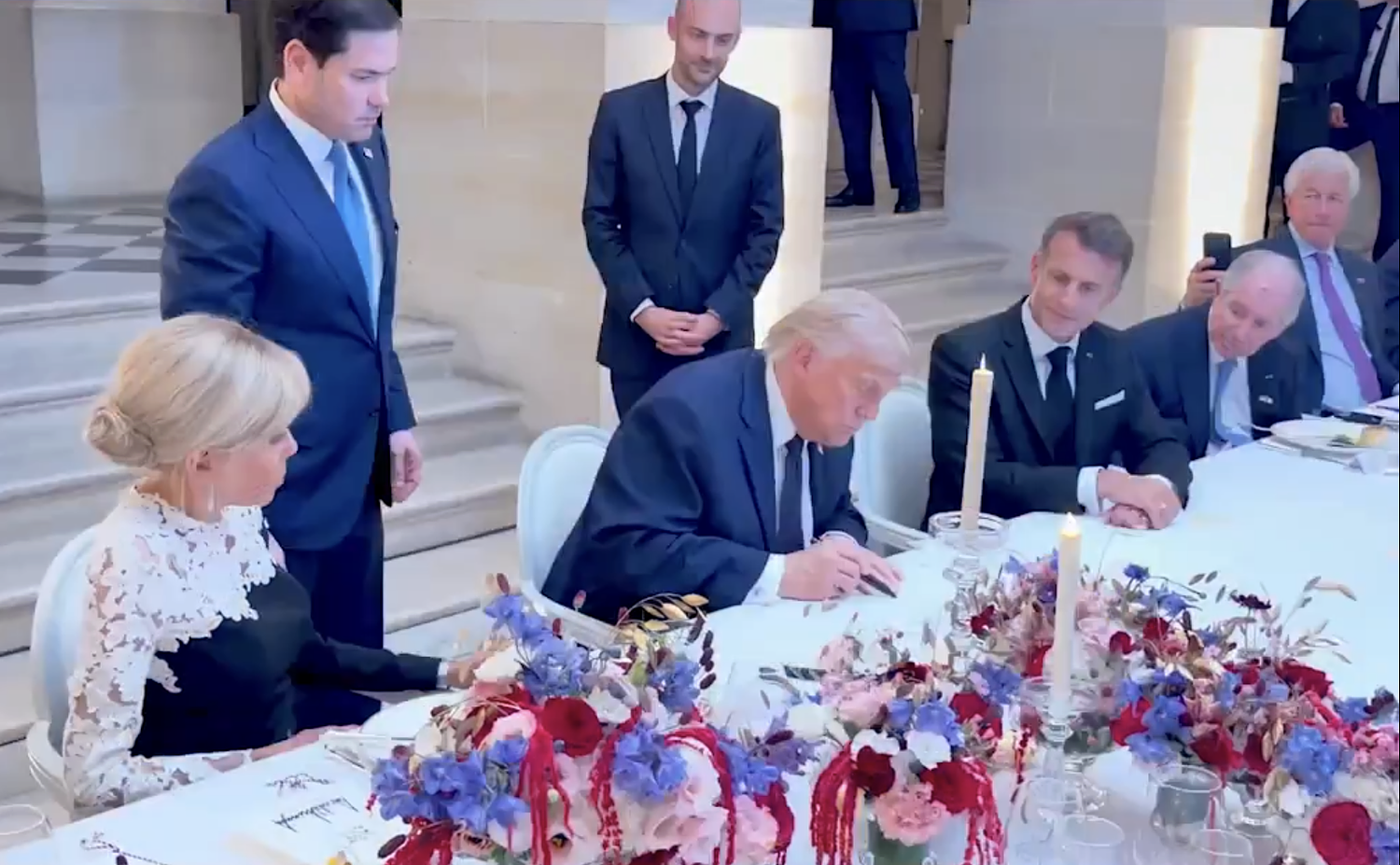 Wall Street titans Dimon, Schwarzman attend Versailles dinner where Trump signed Iran MOU