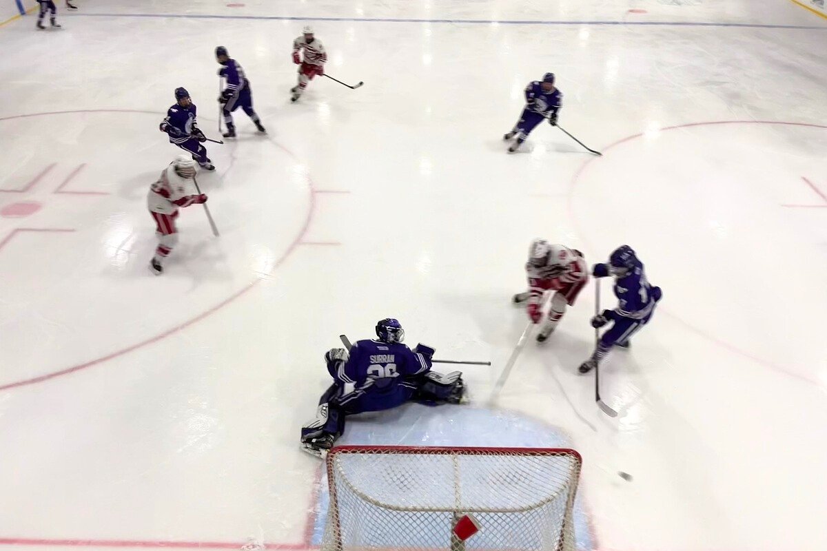 Hampden Academy edges Messalonskee in triple overtime for B North hockey title