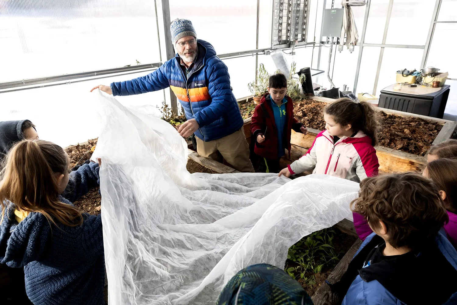 Students learn about sustainable agriculture through hands-on greenhouse project