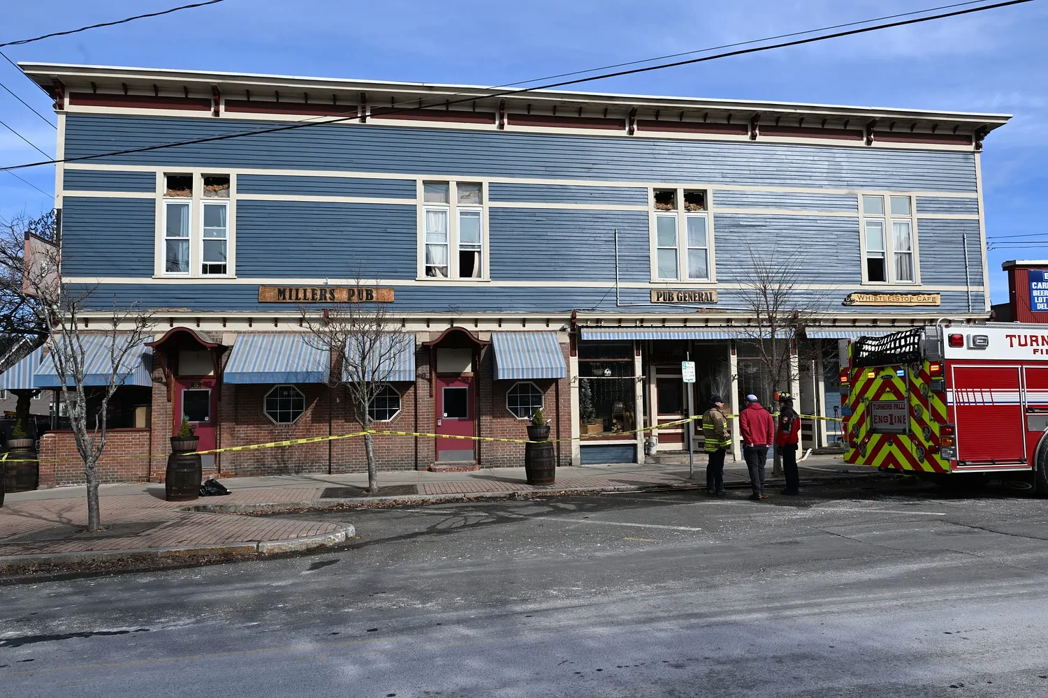 Fire burns through Whistle Stop Cafe, apartments in Millers Falls