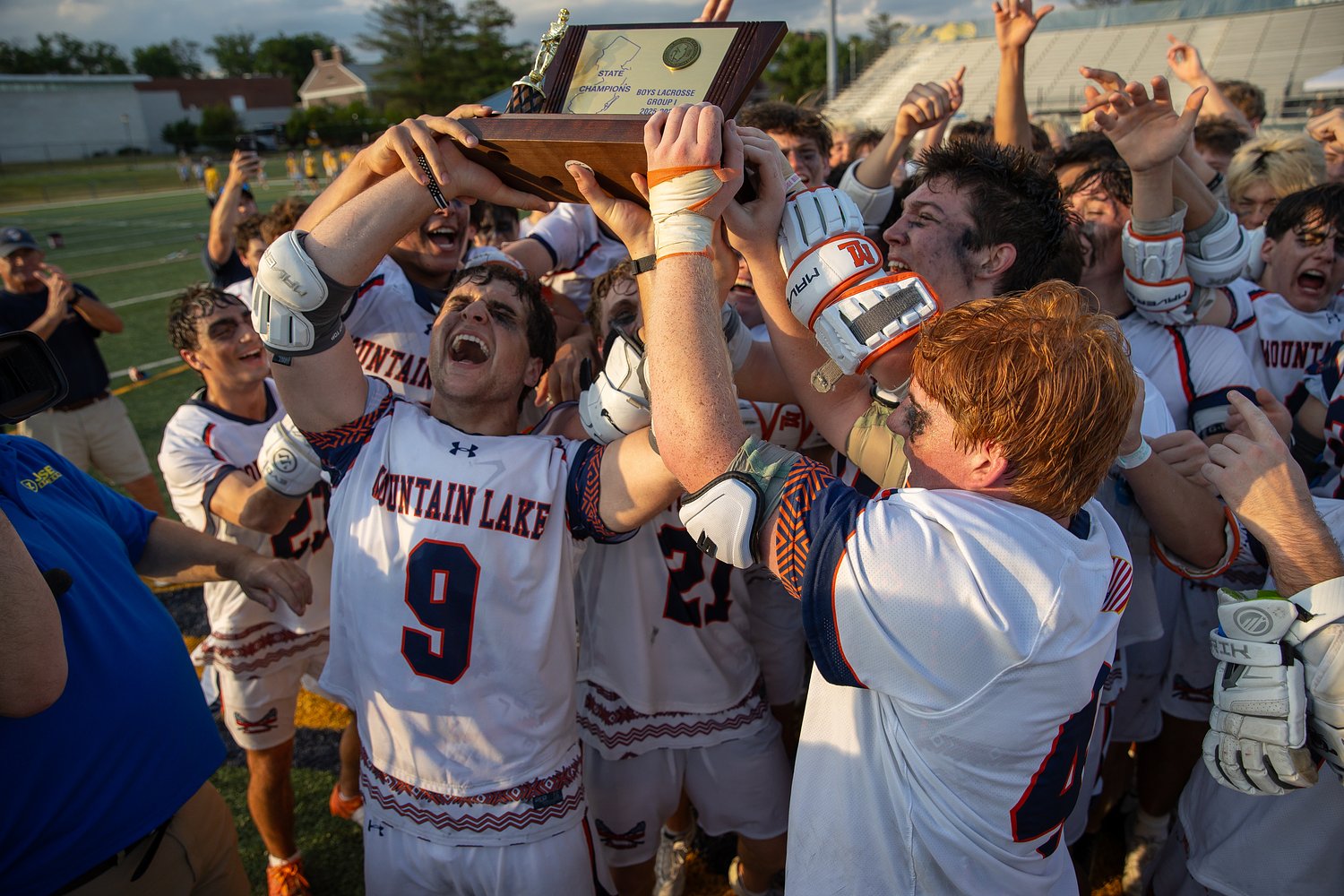 This storied lacrosse program sat silently on its bus before winning another state title