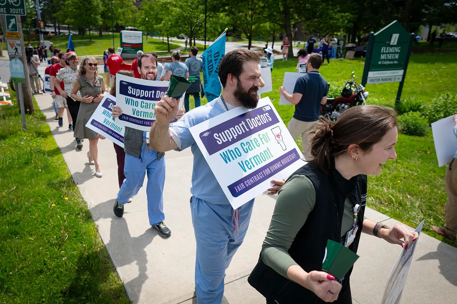 80-hour weeks and drowning in debt: UVM Medical Center resident doctors rally for a new contract