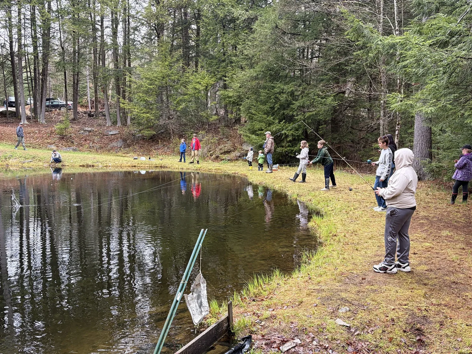 Families brave cold and rain for Greenfield Fishing Derby