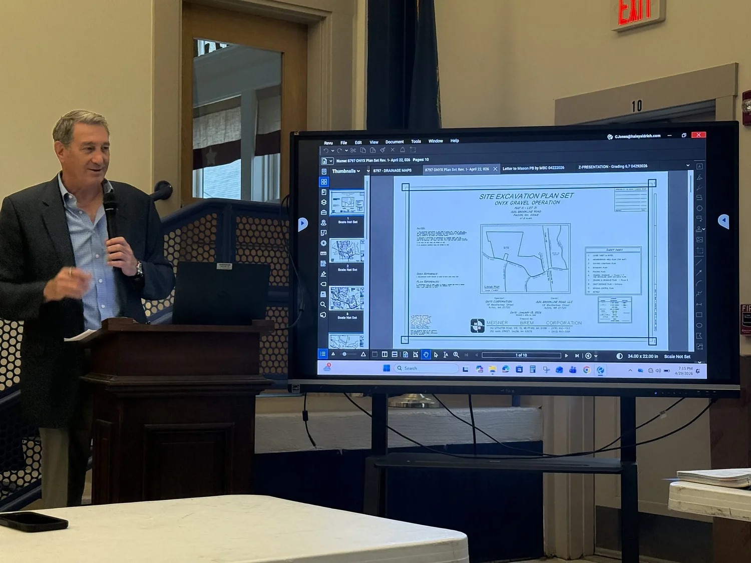 Mason Planning Board reviews revised plan for gravel pit project