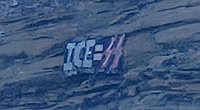 Banner equating ICE to Nazi police force appears on Smelter Mountain overlooking Durango