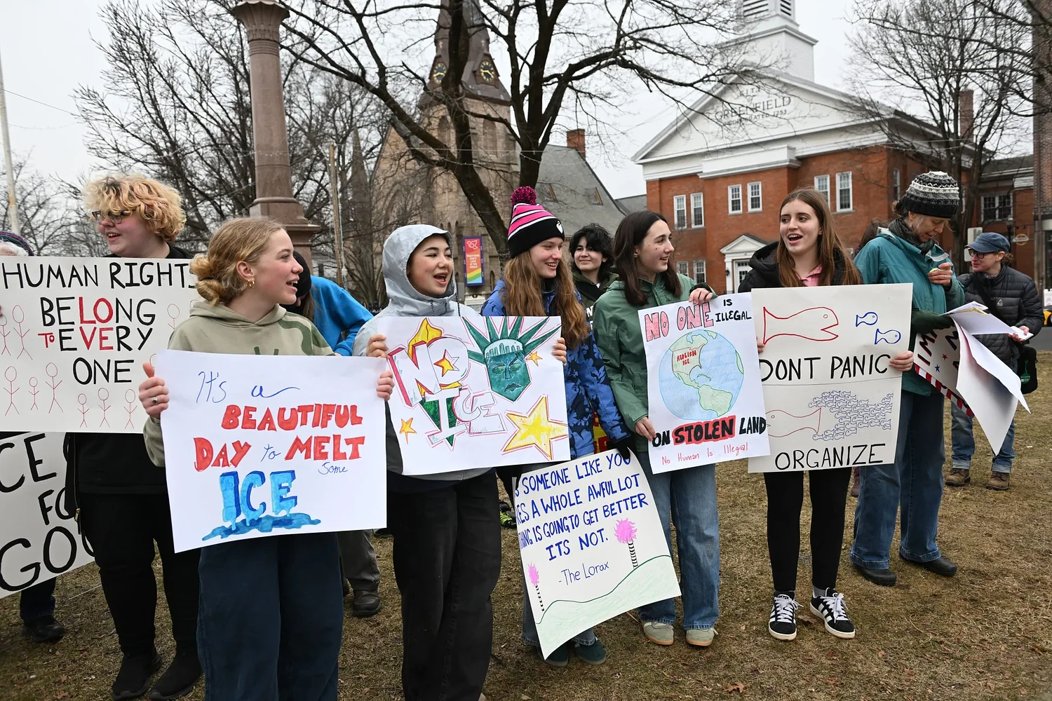 'We are the next generation to lead': Mohawk Trail, Greenfield students spearhead anti-ICE march