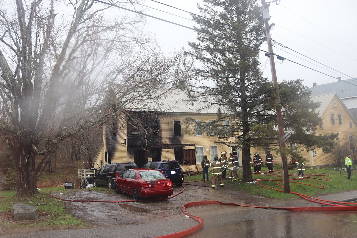 Smoking caused fire that burned Maine town’s oldest home