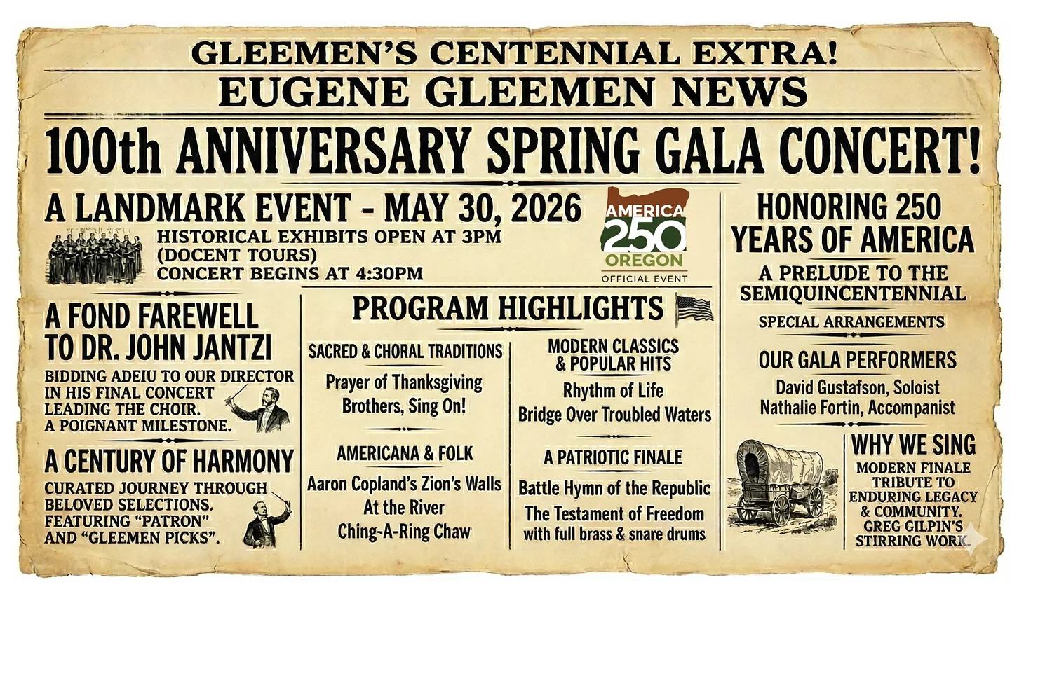 A century of harmony: The Eugene Gleemen and McArthur Court celebrate a landmark trifecta