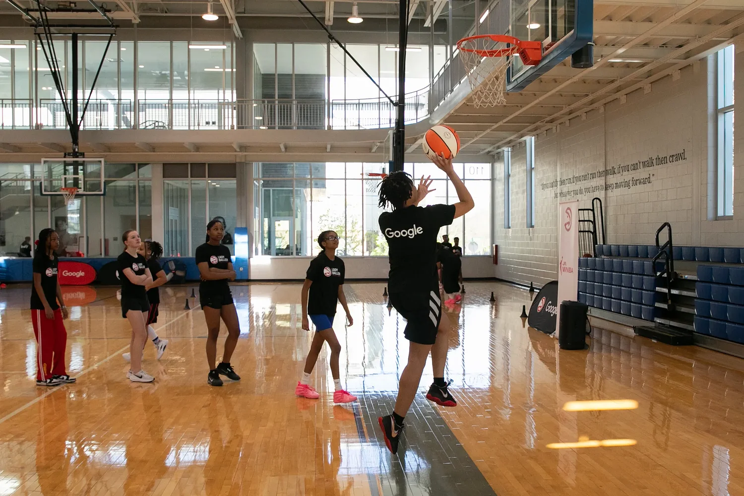 Atlanta Hawks host girls basketball clinic with Google