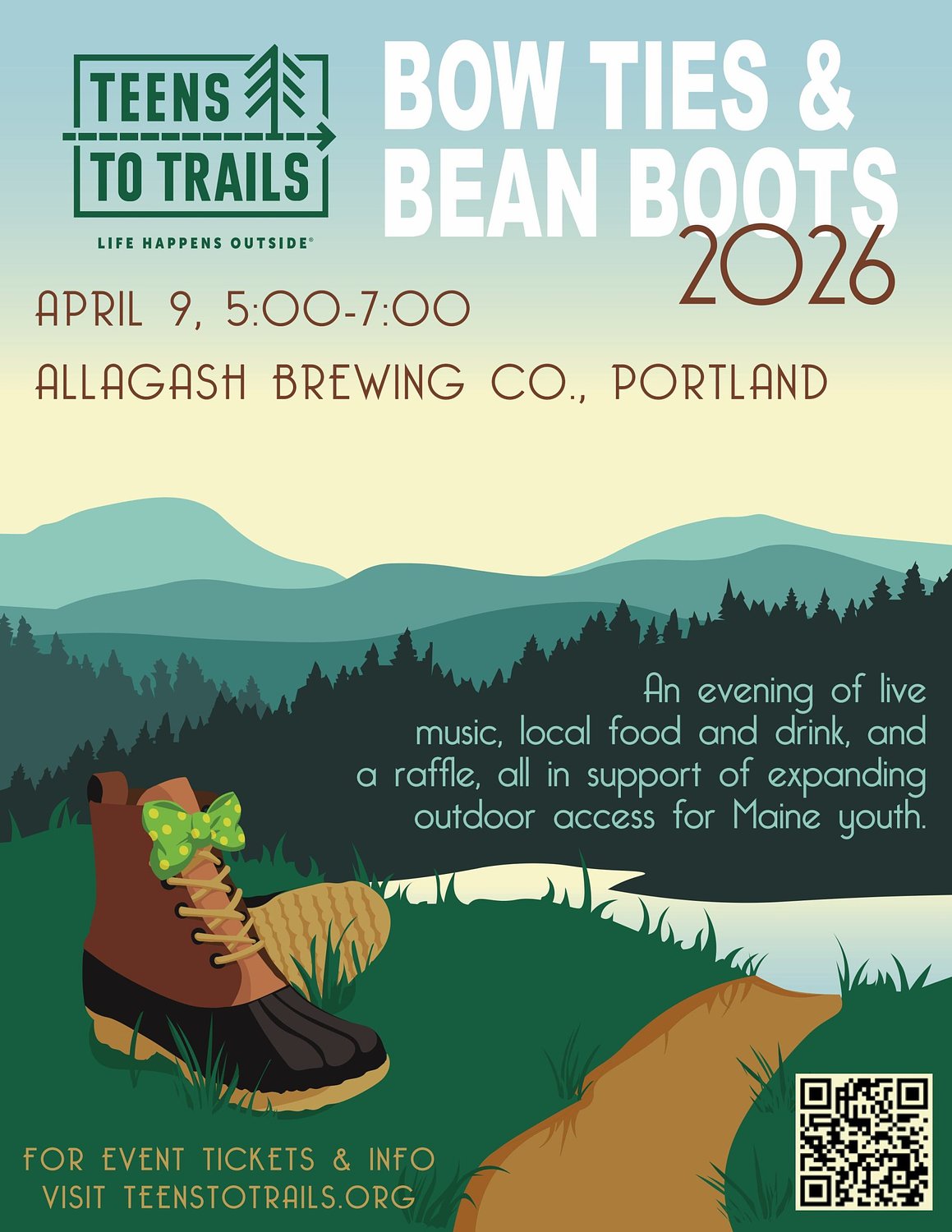 Teens to Trails marks 20 years of connecting Maine students to the outdoors with Annual Fundraiser Bow Ties & Bean Boots