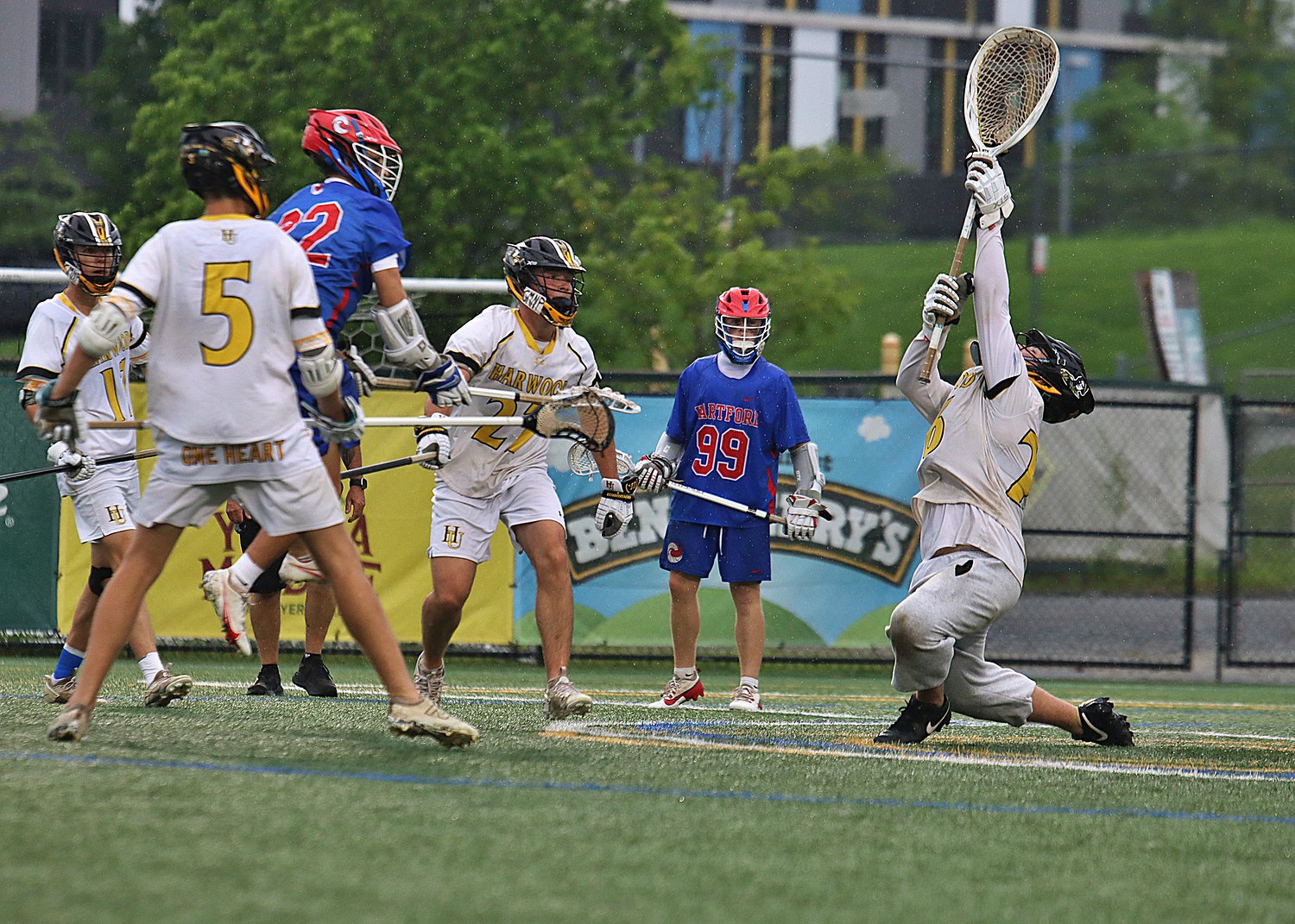 Harwood outlasts Hartford in rainy showdown for D-II boys lacrosse title