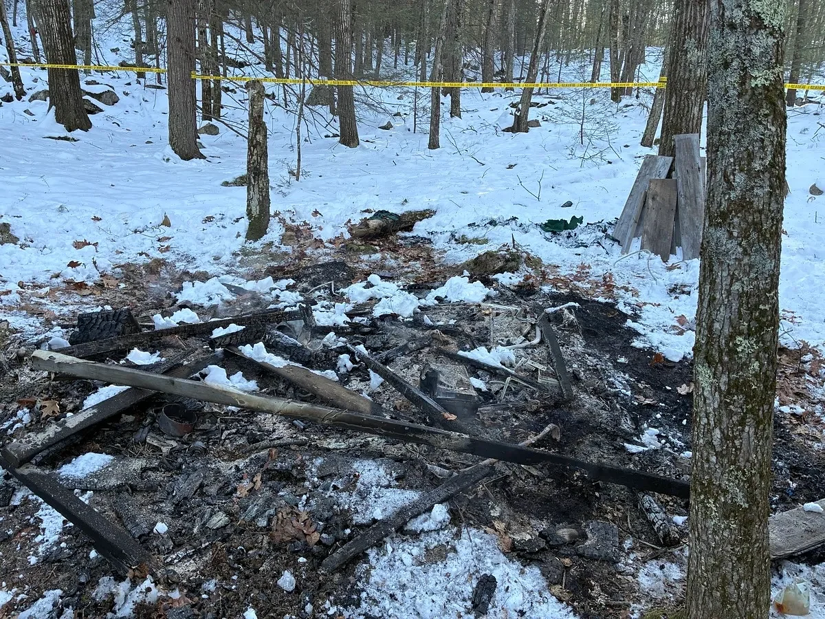 Southern Maine man badly burned after his shelter catches fire