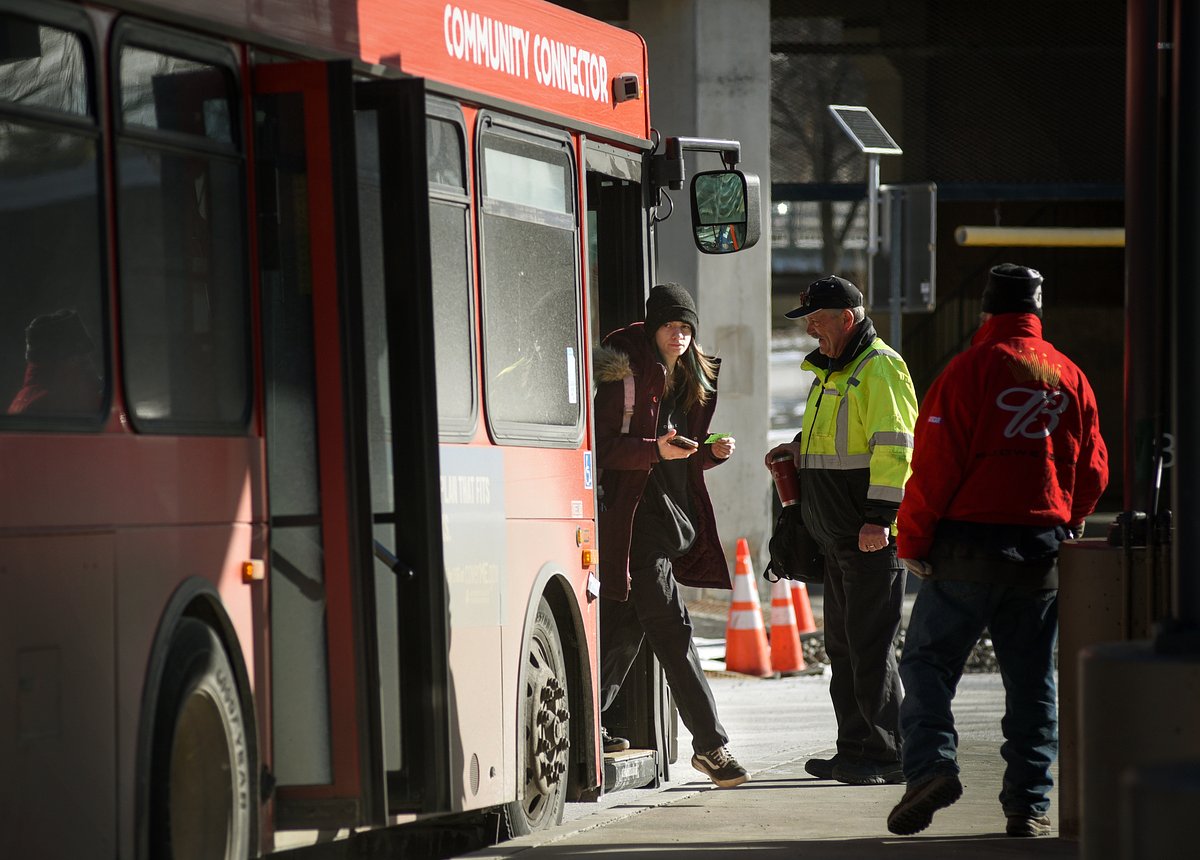 Bangor's public buses will stop running early Monday because of the storm