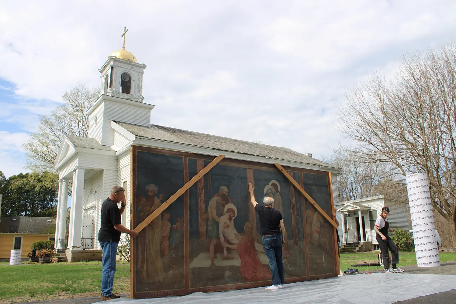 Historic painting in Deerfield begins restoration journey