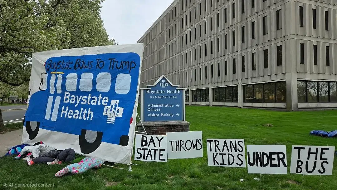 ‘Throwing children under the bus’: Protesters rally against Baystate policy