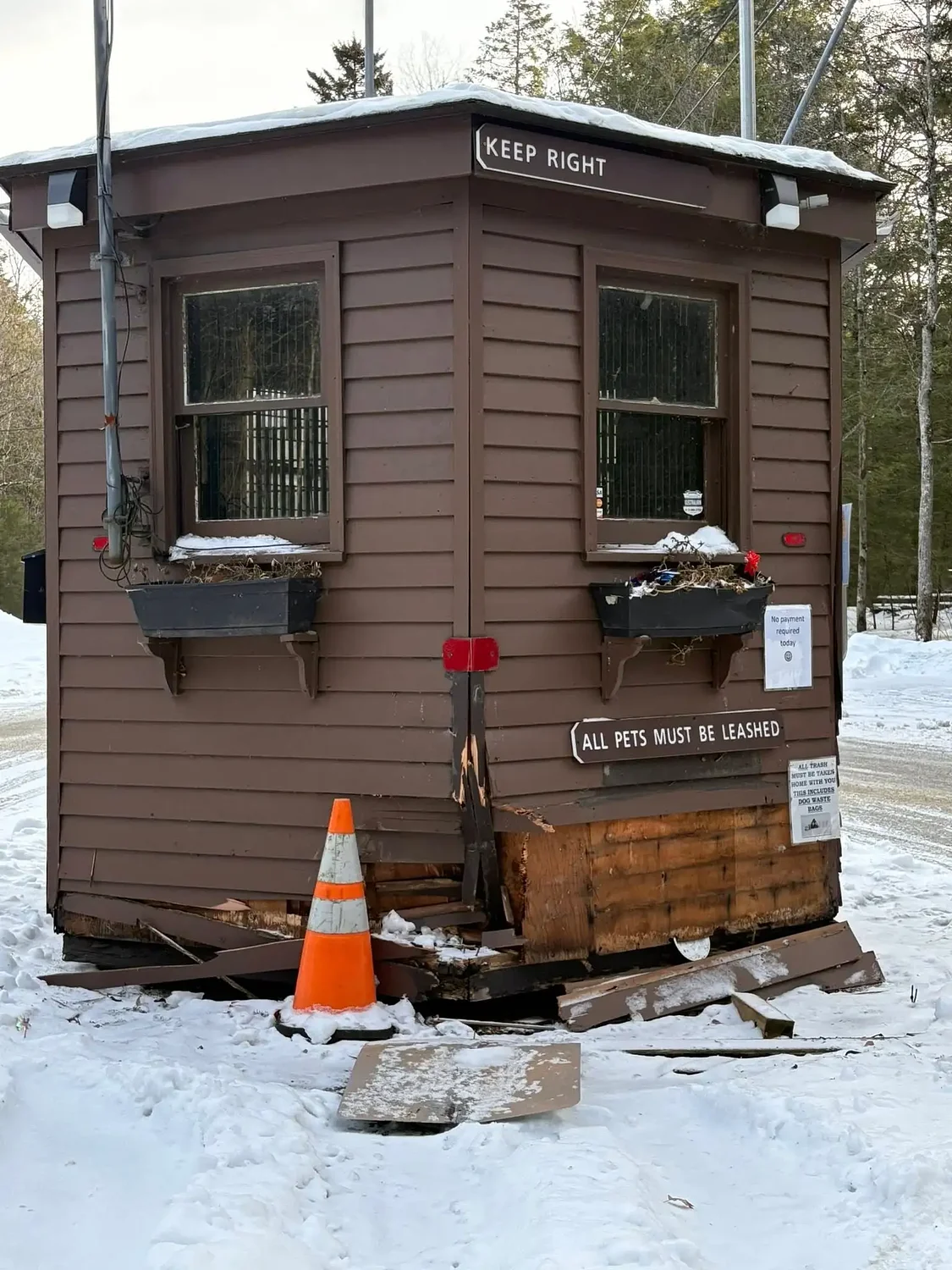 Hit-and-run driver sought after DAR State Park booth found battered