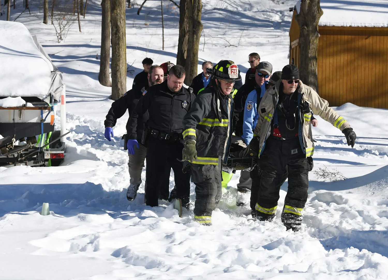 Montague man flown to Springfield hospital after carport collapse