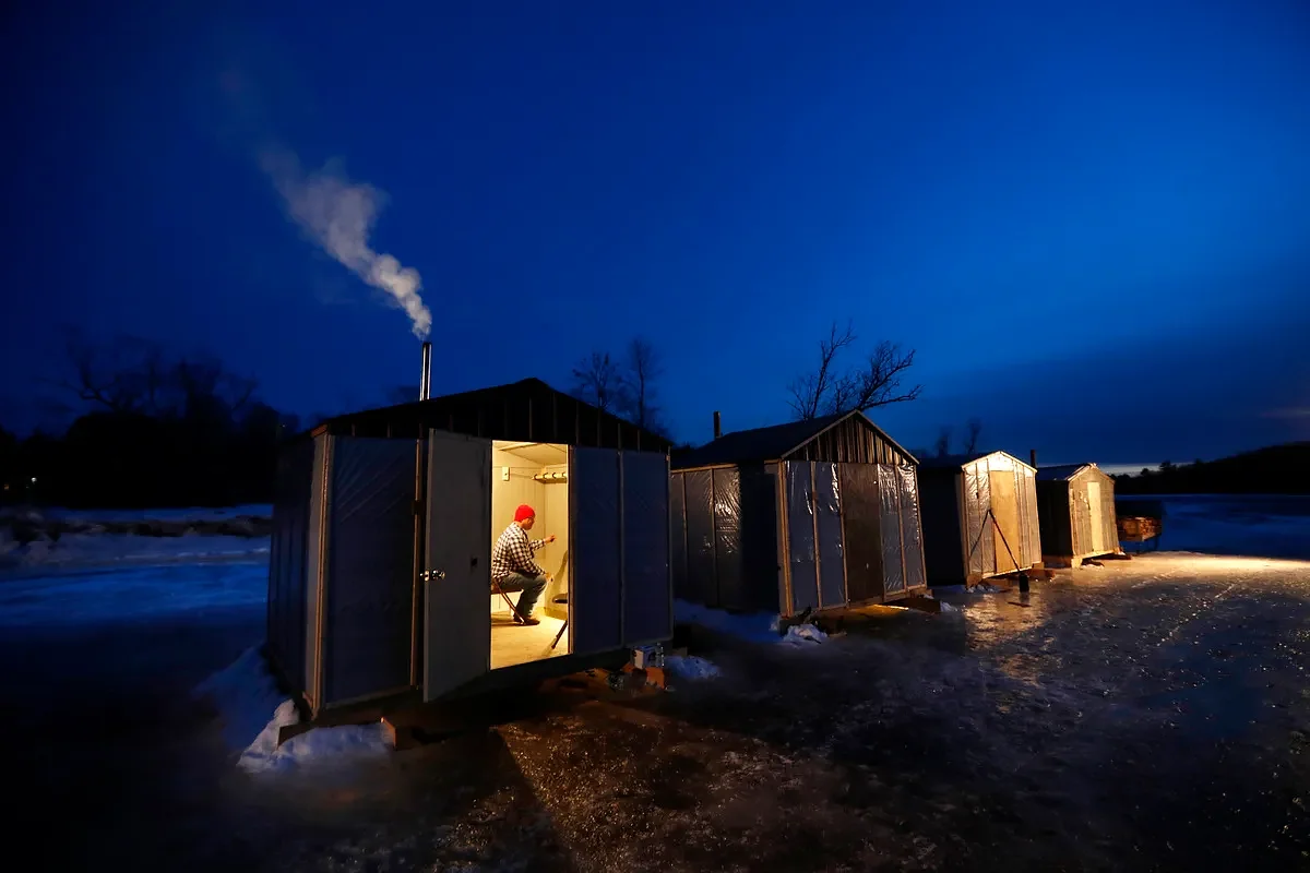 After a limited season last winter, smelt shacks return to the Kennebec