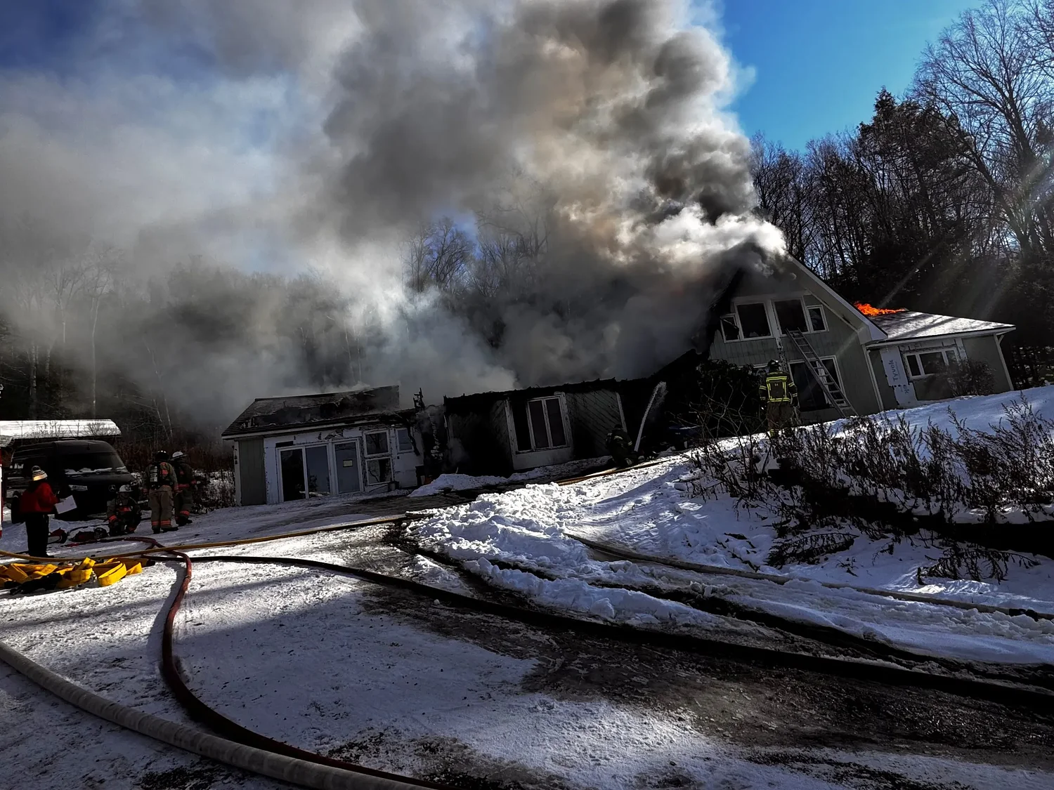 Fire destroys home on Main Road in Chesterfield