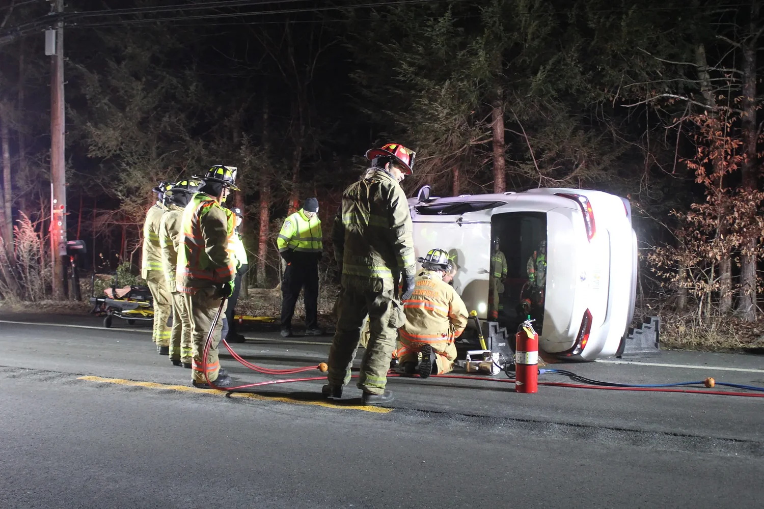 Driver taken to hospital after rollover in Whately