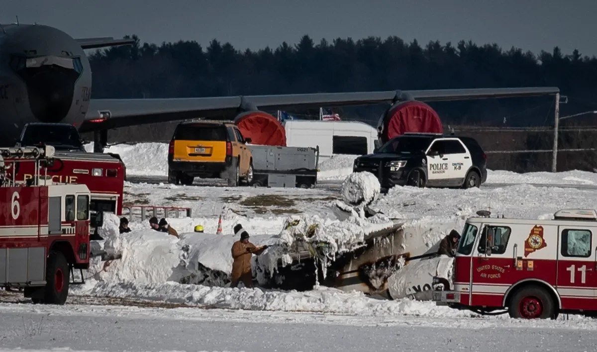 All victims removed from site of Bangor plane crash, formal IDs pending