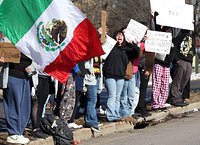 DeKalb High School students walk out of class in protest of ICE operations