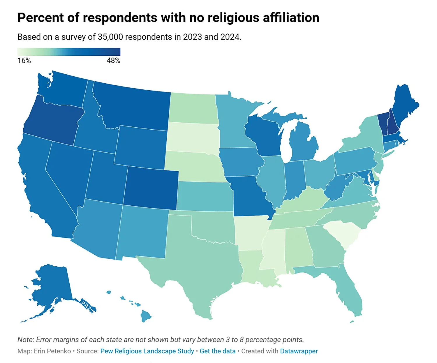Fewer Vermonters report religious affiliation in nationwide survey