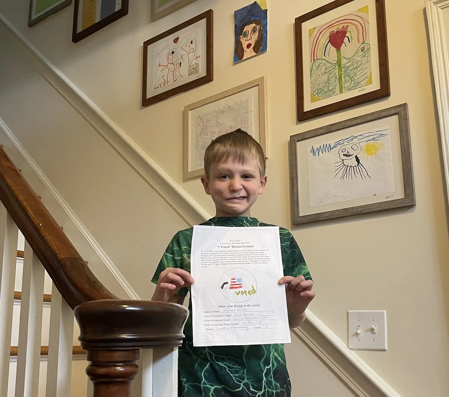 Sticking to democracy: Deerfield, Whately students make their mark for Election Day
