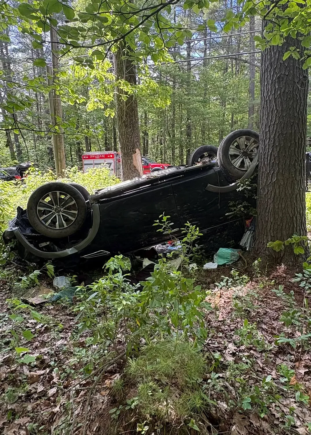 Two injured in rollover crash in Pelham