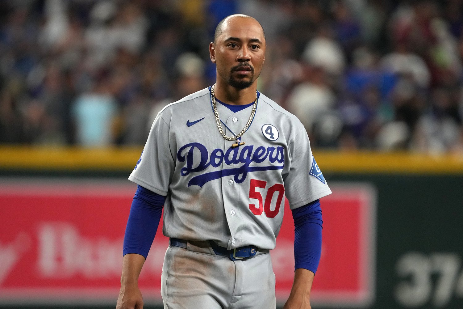 Dodgers star pitcher’s bid for perfect game ends on Mookie Betts error