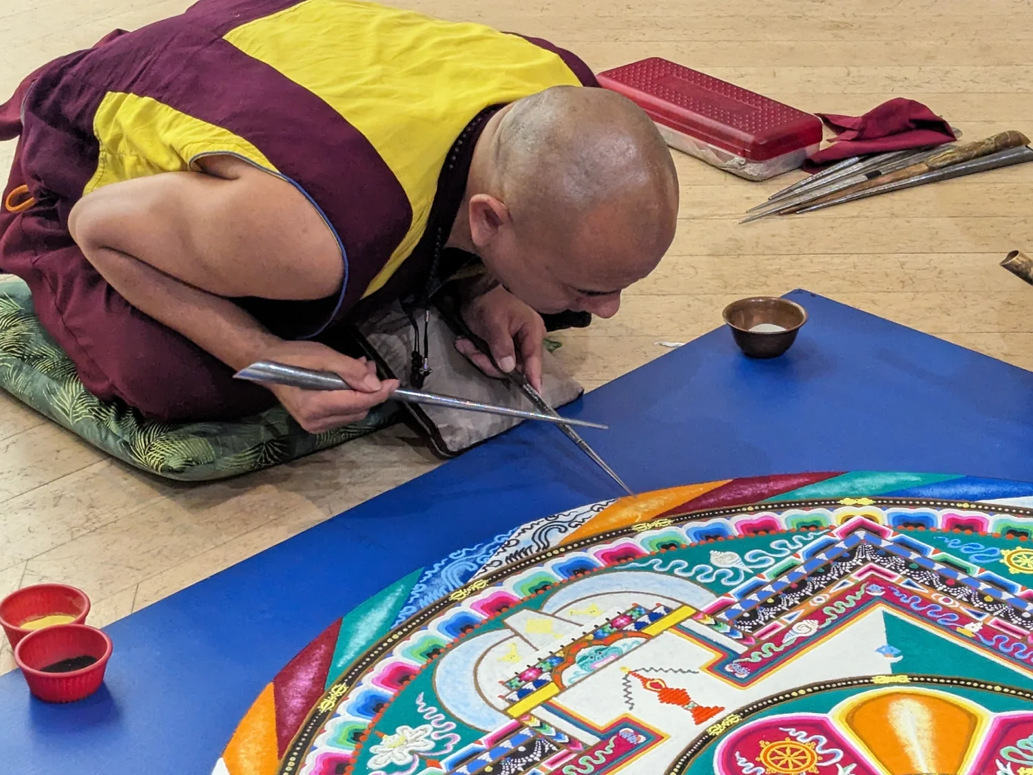 Tibetan Monks return to Mariposa Museum in Peterborough